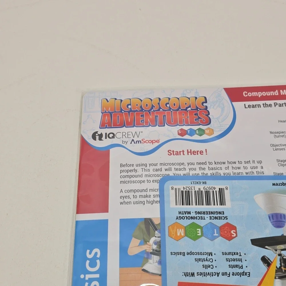 IQCrew - Microscope Experiment & Activity Cards for Kids & Students - Microsc...